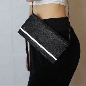 ❌sold Le chateau black sparkle clutch